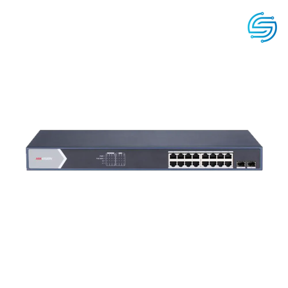 سويتش Hikvision الذكي 16 منفذ PoE جيجابت – أداء فائق واتصال مستقر